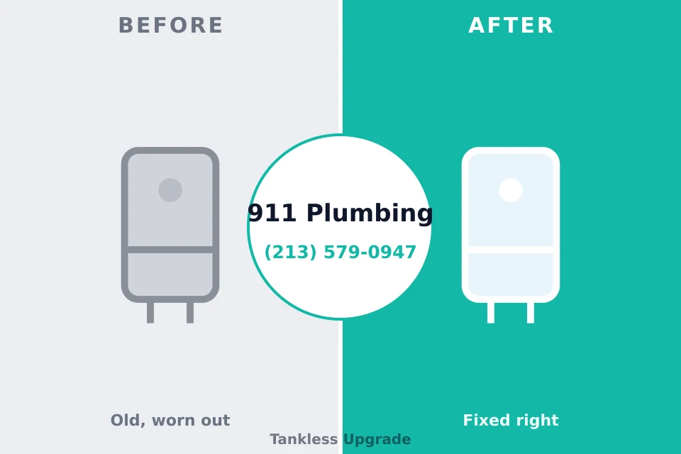 Before and after: plumbing company King George, VA